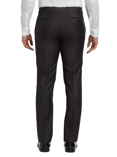 Giorgio Armani Men's Textured Solid Wool Trousers | Thumbnail 5 Giorgio Armani Men's Textured Solid Wool Trousers | Thumbnail 5