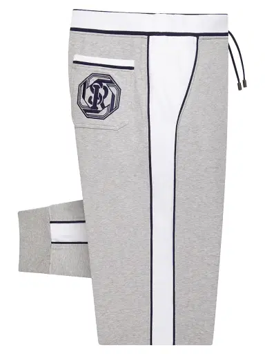 Stefano Ricci Men's Cotton Jogging Trousers - Grey | Thumbnail 1 Stefano Ricci Men's Cotton Jogging Trousers - Grey | Thumbnail 1
