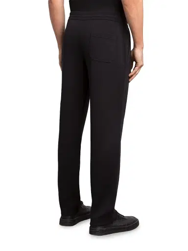 Stefano Ricci Men's Knitted Classic Croc Details Jogging Trousers - Black | Thumbnail 3 Stefano Ricci Men's Knitted Classic Croc Details Jogging Trousers - Black | Thumbnail 3