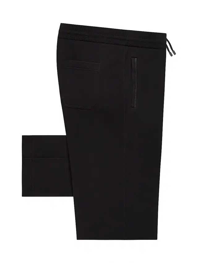 Stefano Ricci Men's Knitted Classic Croc Details Jogging Trousers - Black