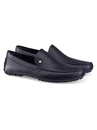 Stefano Ricci Men's Deer and Calfskin Leather Driving Shoes - Navy - Size 11 | Thumbnail 2