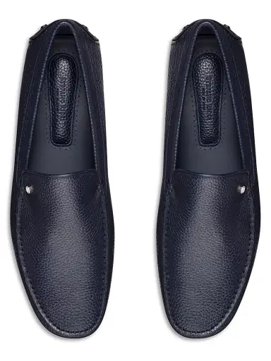 Stefano Ricci Men's Deer and Calfskin Leather Driving Shoes - Navy - Size 11 | Thumbnail 4