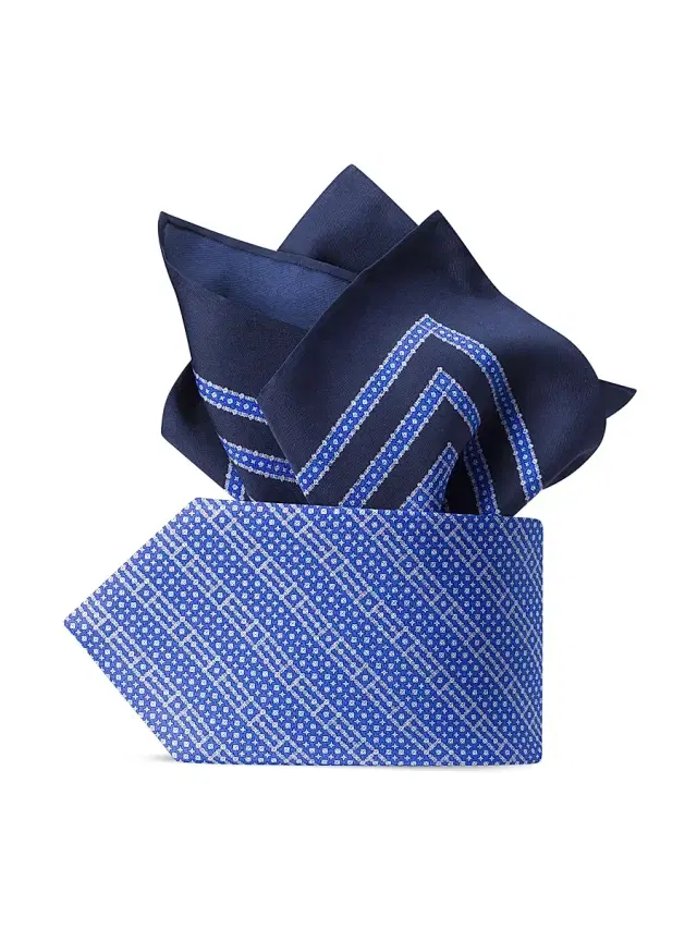 Men's Luxury Silk Tie Set - Sky Blue