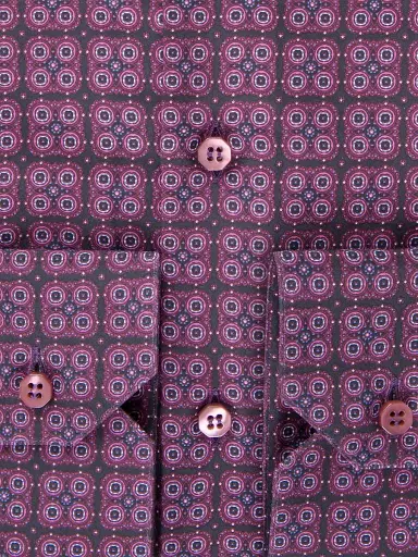 Stefano Ricci Men's Silk Salerno Shirt - Magenta - Size 16 | Thumbnail 3