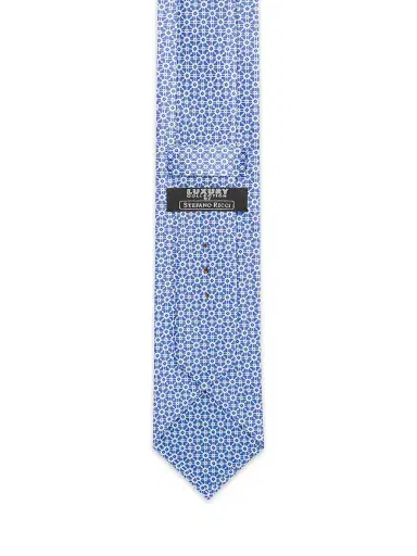 Stefano Ricci Men's Luxury Silk Tie - Blue And White | Thumbnail 3