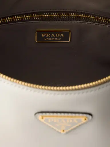Prada Women's Aimée Large Leather Shoulder Bag - White | Thumbnail 5