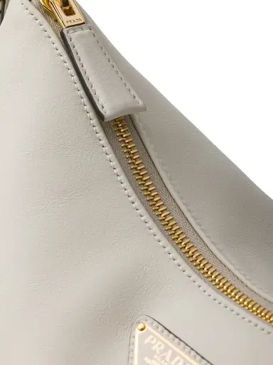 Prada Women's Aimée Large Leather Shoulder Bag - White | Thumbnail 6