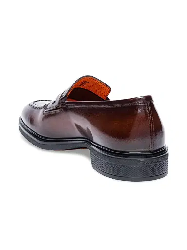 Santoni Men's Leather Loafers - Dark Brown - Size 13 | Thumbnail 4 Santoni Men's Leather Loafers - Dark Brown - Size 13 | Thumbnail 4