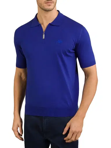 Stefano Ricci Men's Polo Shirt - Blue - Size 42 | Thumbnail 2