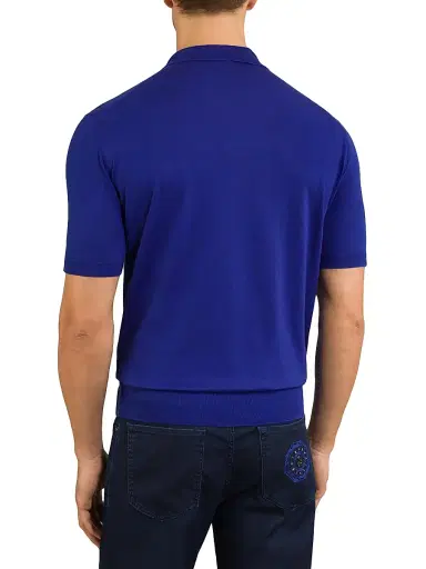 Stefano Ricci Men's Polo Shirt - Blue - Size 42 | Thumbnail 3