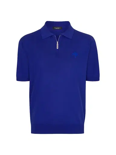 Stefano Ricci Men's Polo Shirt - Blue - Size 42 | Thumbnail 1