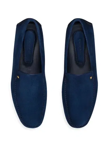 Stefano Ricci Men's Suede Driving Shoes - Navy - Size 12 | Thumbnail 4 Stefano Ricci Men's Suede Driving Shoes - Navy - Size 12 | Thumbnail 4