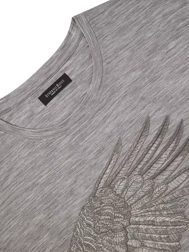 Stefano Ricci Men's T-Shirt - Grey - Size XXL | Thumbnail 4
