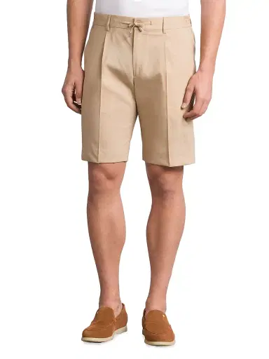 Stefano Ricci Men's Virgin Wool Blend Bermuda Shorts - Beige | Thumbnail 2
