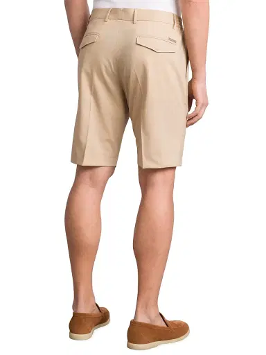 Stefano Ricci Men's Virgin Wool Blend Bermuda Shorts - Beige | Thumbnail 3