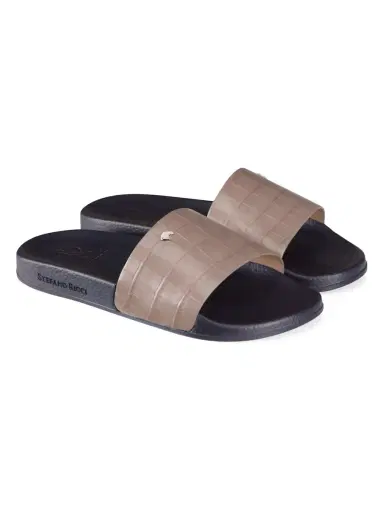 Stefano Ricci Men's Matted Crocodile Leather Slides | Thumbnail 2 Stefano Ricci Men's Matted Crocodile Leather Slides | Thumbnail 2