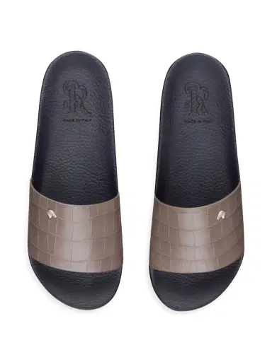 Stefano Ricci Men's Matted Crocodile Leather Slides | Thumbnail 4 Stefano Ricci Men's Matted Crocodile Leather Slides | Thumbnail 4