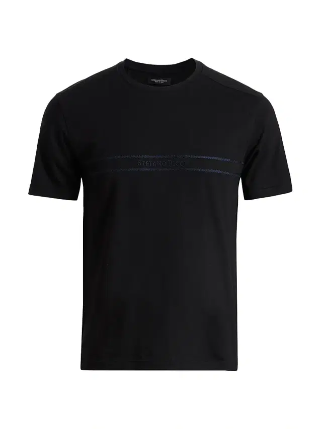 Men's Nautical Ricci Logo T-Shirt - Black