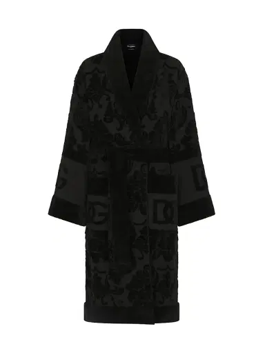 Dolce & Gabbana Men's Jacquard Logo Bath Robe | Thumbnail 1 Dolce & Gabbana Men's Jacquard Logo Bath Robe | Thumbnail 1
