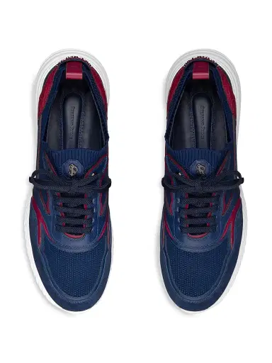 Stefano Ricci Men's Matted Crocodile and Suede Sneakers - Blue - Size 12 | Thumbnail 3