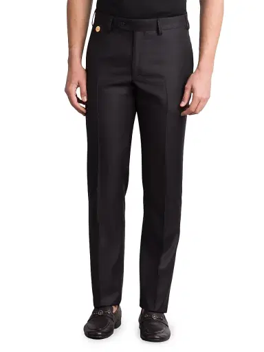Stefano Ricci Men's Luxury Sartorial Trousers - Black Gold | Thumbnail 2