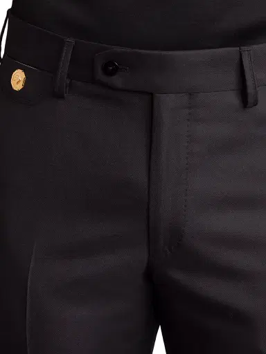 Stefano Ricci Men's Luxury Sartorial Trousers - Black Gold | Thumbnail 4