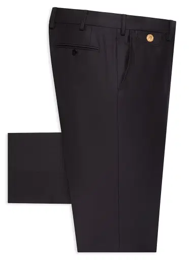 Stefano Ricci Men's Luxury Sartorial Trousers - Black Gold | Thumbnail 1