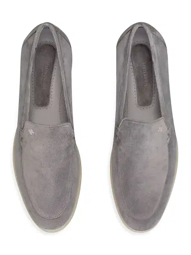 Stefano Ricci Men's Suede Slip-On Loafers - Colosseum Grey - Size 5.5 | Thumbnail 4 Stefano Ricci Men's Suede Slip-On Loafers - Colosseum Grey - Size 5.5 | Thumbnail 4