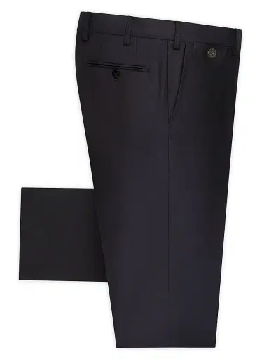 Stefano Ricci Men's Luxury Sartorial Trousers - Deep Navy Blue | Thumbnail 1