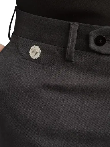 Stefano Ricci Men's Luxury Sartorial Trousers - Grey Platinum | Thumbnail 4