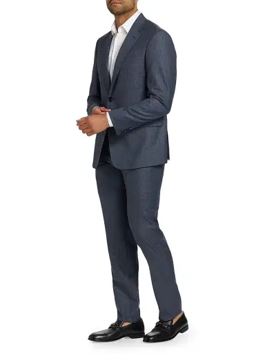 Giorgio Armani Men's Micro Box Wool Suit | Thumbnail 2 Giorgio Armani Men's Micro Box Wool Suit | Thumbnail 2