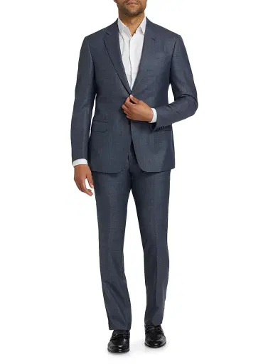 Giorgio Armani Men's Micro Box Wool Suit | Thumbnail 3 Giorgio Armani Men's Micro Box Wool Suit | Thumbnail 3