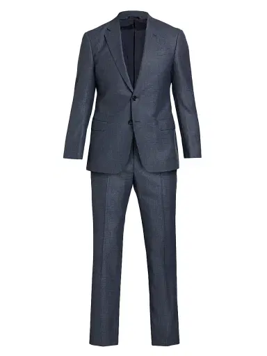 Giorgio Armani Men's Micro Box Wool Suit | Thumbnail 1 Giorgio Armani Men's Micro Box Wool Suit | Thumbnail 1