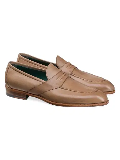 Stefano Ricci Men's Antique Calfskin Leather Loafers - Beige - Size 7 | Thumbnail 2