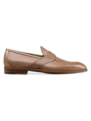 Stefano Ricci Men's Antique Calfskin Leather Loafers - Beige - Size 7 | Thumbnail 1