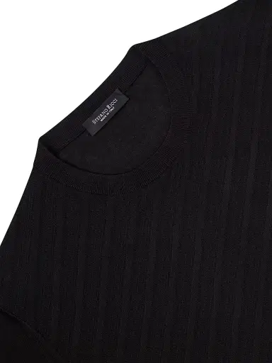 Stefano Ricci Men's Cotton and Silk Jacquard Knit Sweater - Black | Thumbnail 6