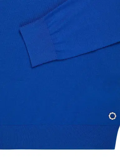 Stefano Ricci Men's Cashmere-Wool Polo Shirt - Blue | Thumbnail 7