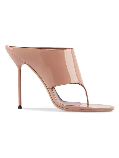 Paris Texas Women's Lidia 100MM Patent Leather Mules - Texas Rose - Size 7.5 | Thumbnail 1