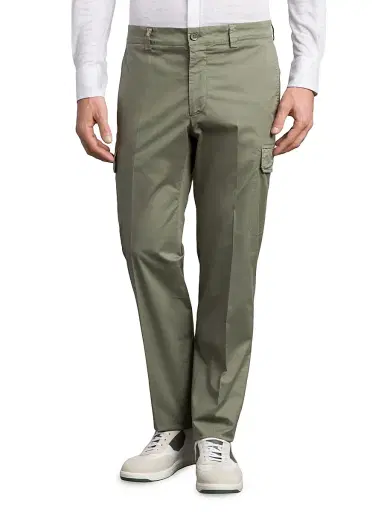 Stefano Ricci Men's Cotton Blend Sports Trousers - Dark Green | Thumbnail 2 Stefano Ricci Men's Cotton Blend Sports Trousers - Dark Green | Thumbnail 2