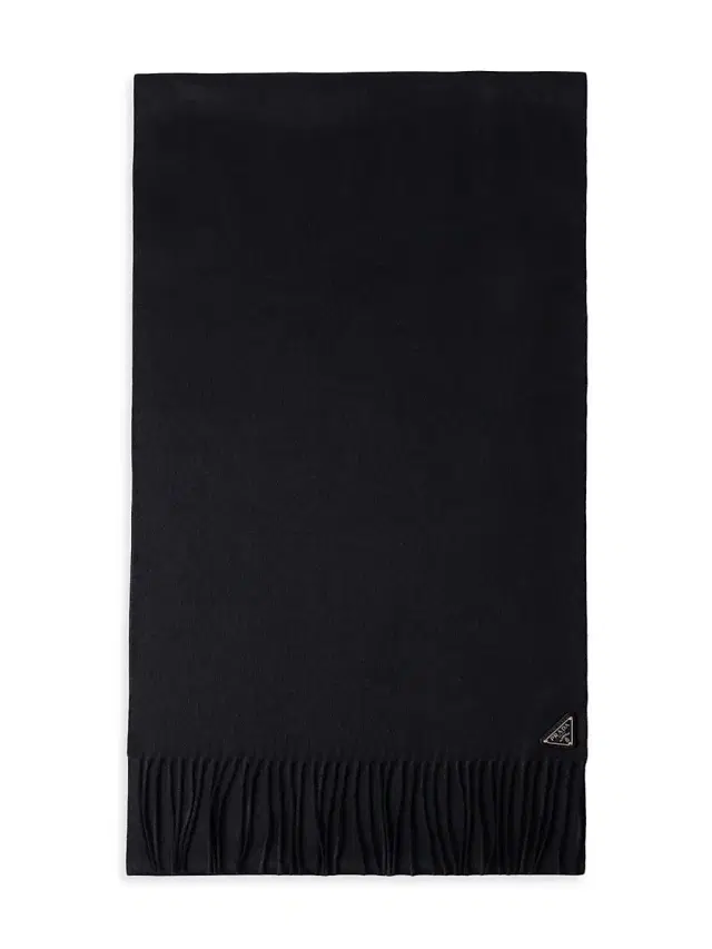 Women's Silk and Cashmere Scarf - Black