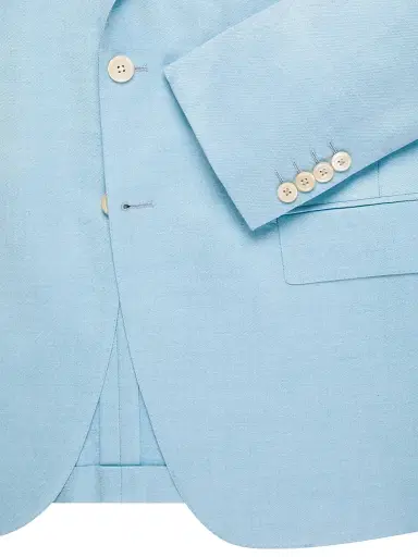 Stefano Ricci Men's Classic 2 Button Blazer in Cashmere and Silk - Light Blue | Thumbnail 7