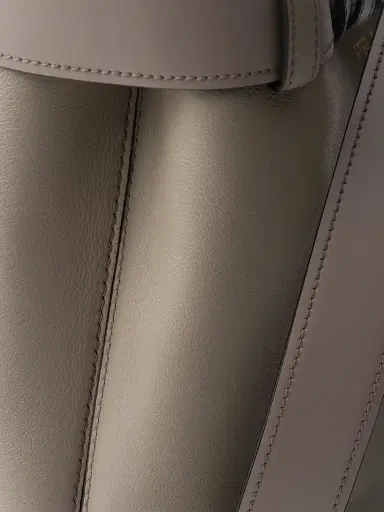 Prada Women's Buckle Medium Leather Top Handle Bag with Belt - Grey | Thumbnail 5