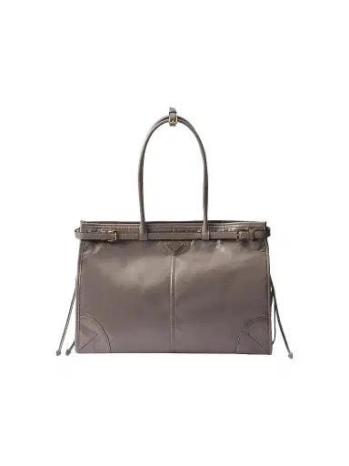Prada Women's Bonnie Large Leather Tote Bag - Grey | Thumbnail 1 Prada Women's Bonnie Large Leather Tote Bag - Grey | Thumbnail 1
