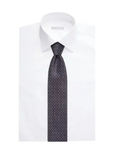 Stefano Ricci Men's Luxury Woven Silk Tie - Grey | Thumbnail 2