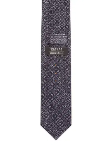 Stefano Ricci Men's Luxury Woven Silk Tie - Grey | Thumbnail 3
