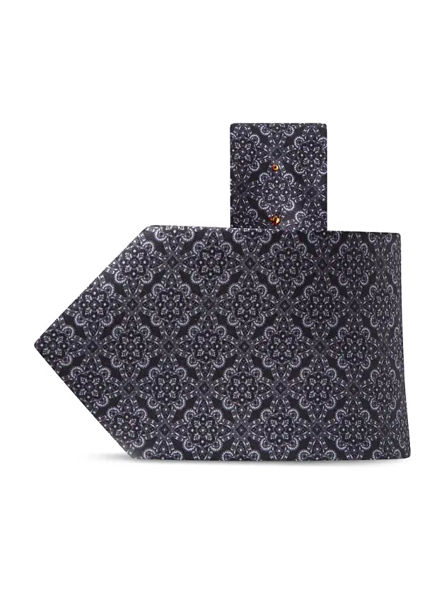 Men's Luxury Woven Silk Tie - Grey