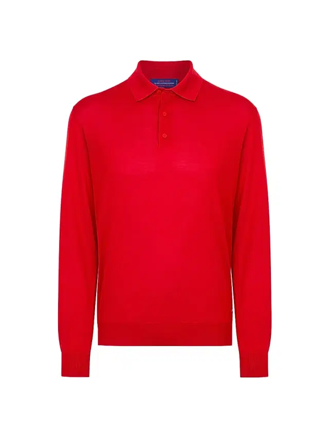 Stefano Ricci Men's Cashmere-Wool Polo Shirt - Red