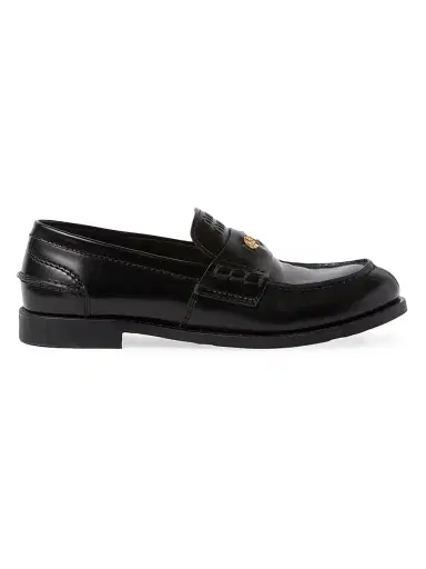 Miu Miu Women's Brushed Leather Penny Loafers | Thumbnail 1