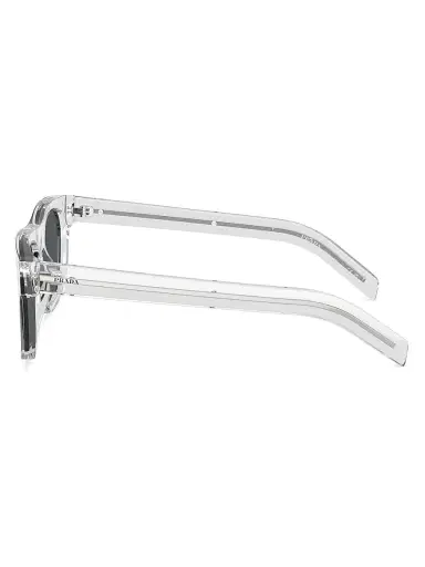 Prada Men's 55MM Pillow Sunglasses - Transparent Grey | Thumbnail 3