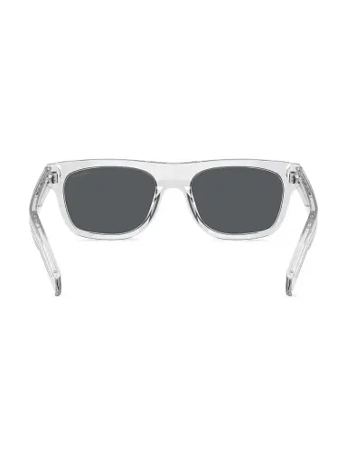 Prada Men's 55MM Pillow Sunglasses - Transparent Grey | Thumbnail 4